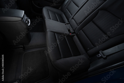 Modern car rear seats interior