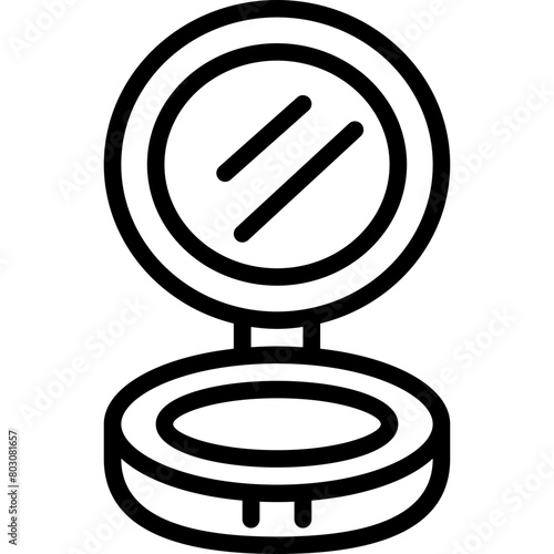 compact powder or press powder for makeup outline icon