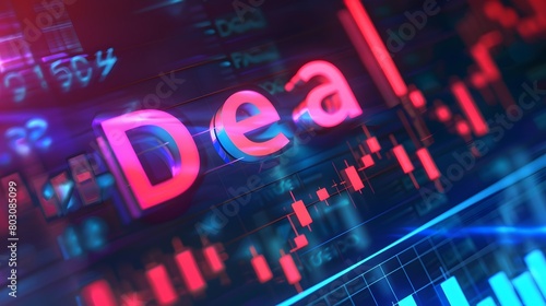sense of opportunity with a sophisticated banner showcasing the word "Deal" against a backdrop of a rising graph, symbolizing growth and prosperity.