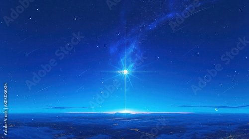   Sirius star, the brightest star in the night sky.  
