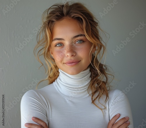 Attractive young woman with...