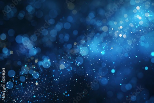 abstract blue gradient background with blurred bokeh lights digital illustration