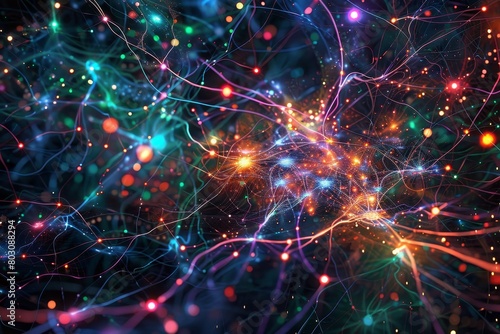 Abstract Science Background  Molecular Structure with Glowing Nodes  Futuristic Network Connections  Blue and Pink Tones  Detailed Science Art