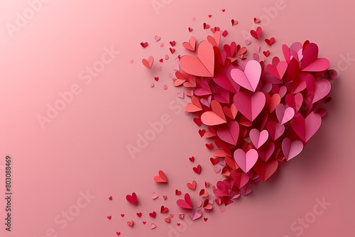 lovely hearts forming a pat...