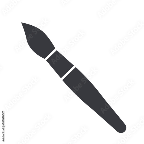 paintbrush icon; artistic expression; creation; art classes - vector illustration