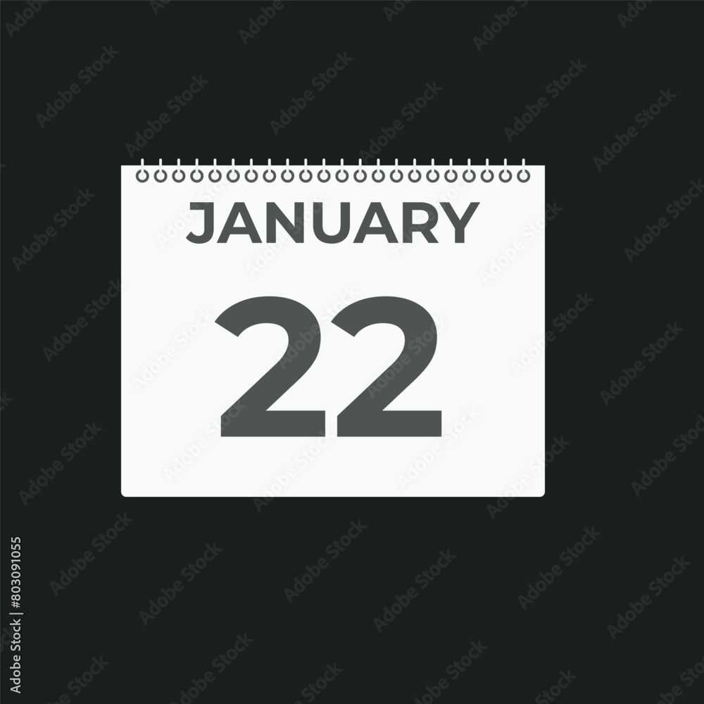 january 22 calendar reminder. 22 january daily calendar icon template. Calendar 22 january icon Design template. Vector illustration
january 22 calendar reminder. 22 january daily calendar icon template. Calendar 22 january icon Design template. Vector illustration
