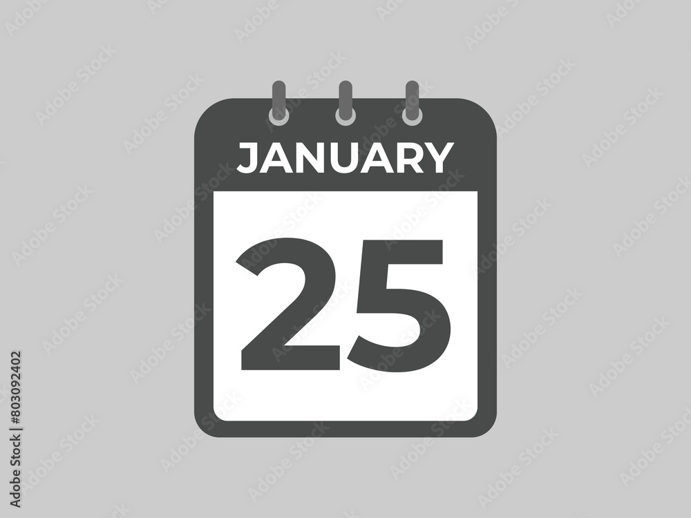 january 25 calendar reminder. 25 january daily calendar icon template. Calendar 25 january icon Design template. Vector illustration
january 25 calendar reminder. 25 january daily calendar icon template. Calendar 25 january icon Design template. Vector illustration