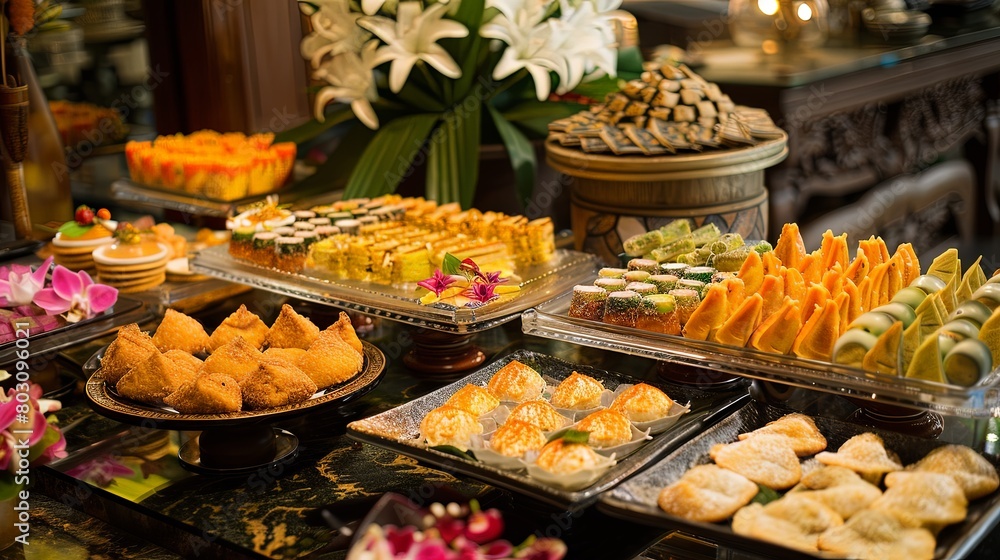 Authentic Thai Desserts: Display of exquisite Thai delicacies, reflecting the culinary artistry and cultural heritage of Thailand.