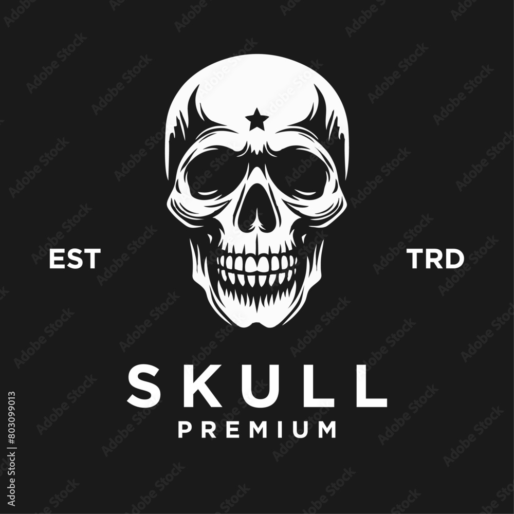 Fototapeta premium skull icon logo template illustration design
