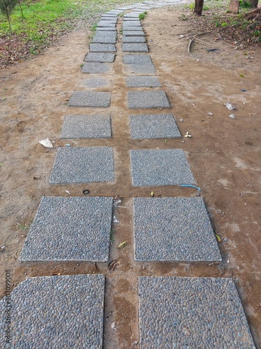 footpath with stone arrangement design