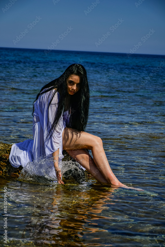 Fototapeta premium femme à la plage