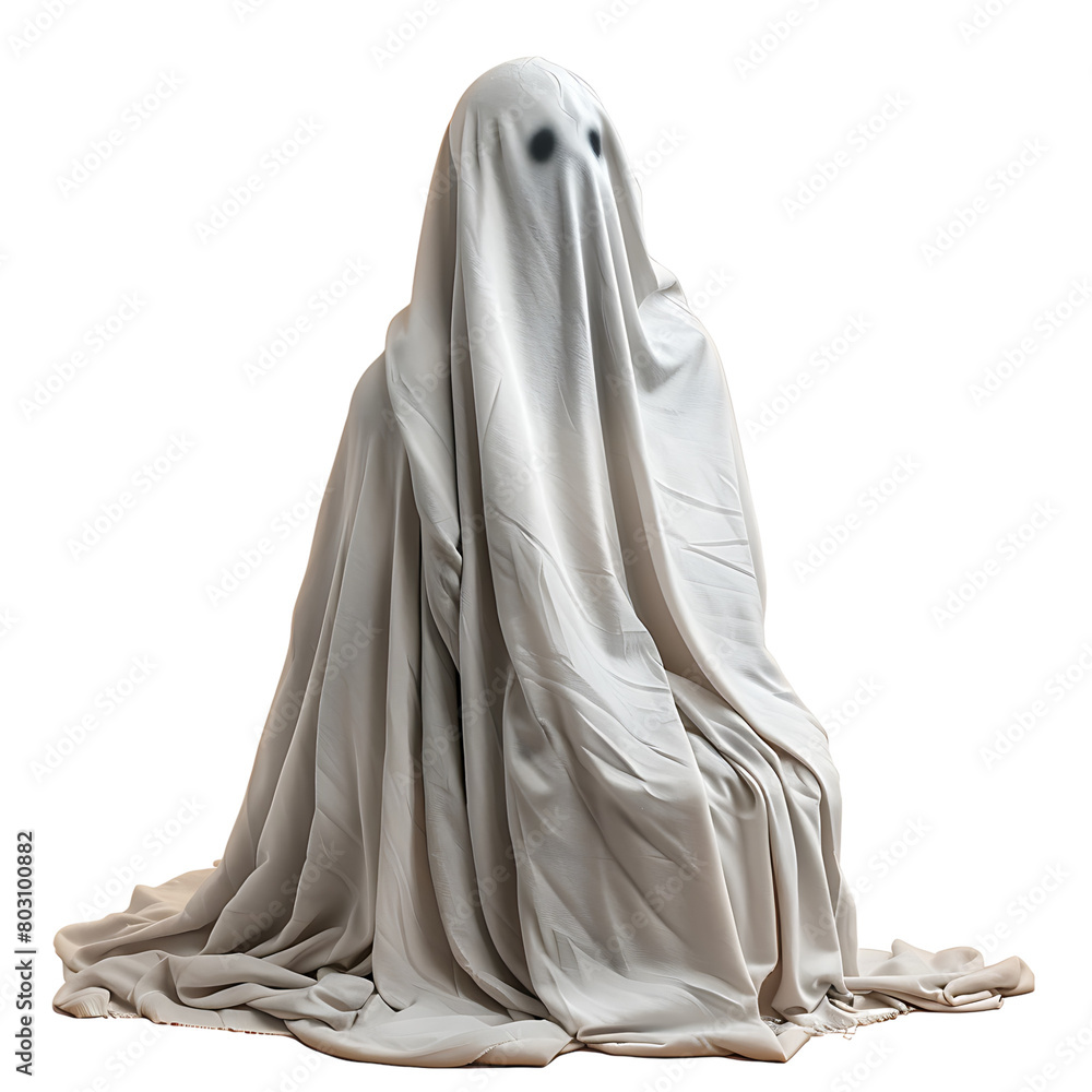 Blanket ghost on isolated transparent background Blanket ghost on isolated transparent background