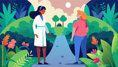 The the guides the patient through a lush garden encouraging them to envision beauty and growth within themselves as they continue with their ketamine.
