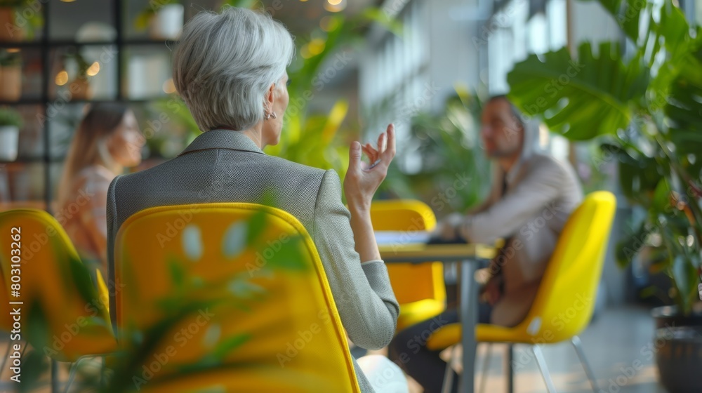 Obraz premium A Mature Businesswoman During Meeting