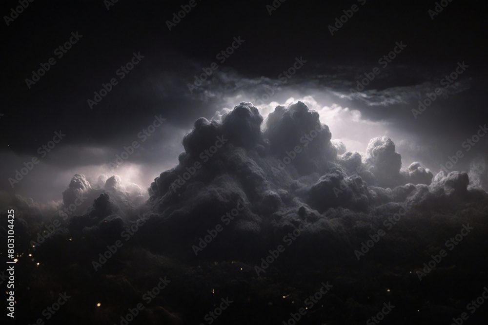 lightning in the mountains