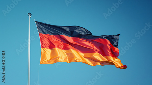 Flag of Bavaria on blue background © Cedar