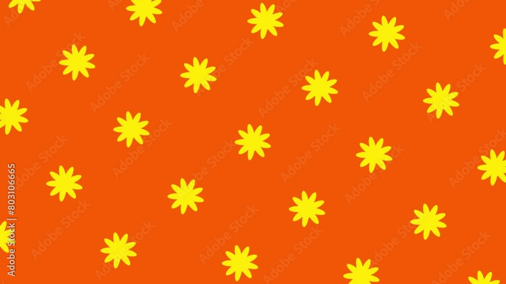 yellow flower retro pattern motion design, seamless background with autumn leaves with copy space yellow flower retro pattern motion design, seamless background with autumn leaves with copy space