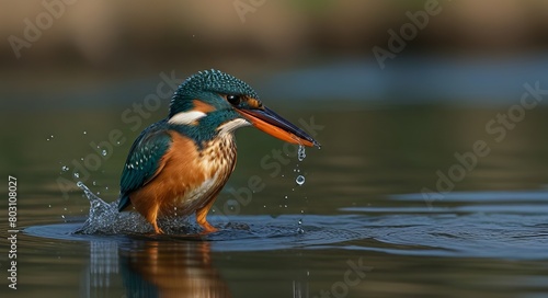 kingfisher on the water © big bro