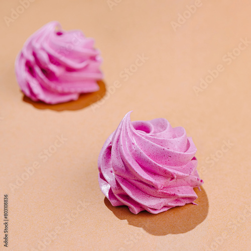 Wallpaper Mural Pastel pink meringue swirls on peach background Torontodigital.ca