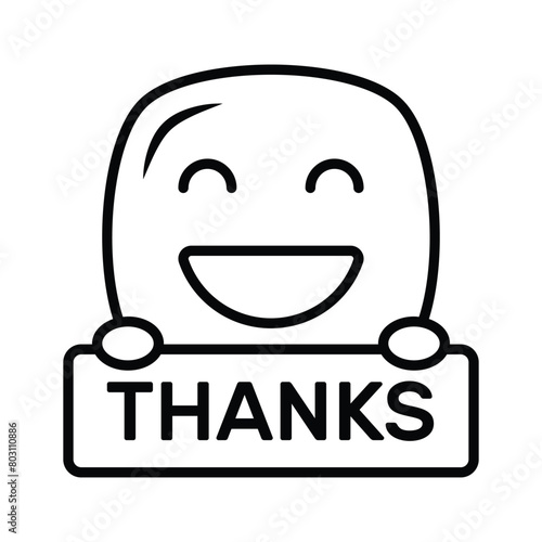 Grab this carefully crafted icon of thanks emoji, ready for premium use