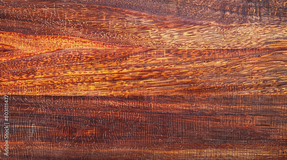 Fototapeta premium Timeless Elegance: Product Photography with Antique Merbau Wood Grain Background Texture and Stained Finish Wood Textures