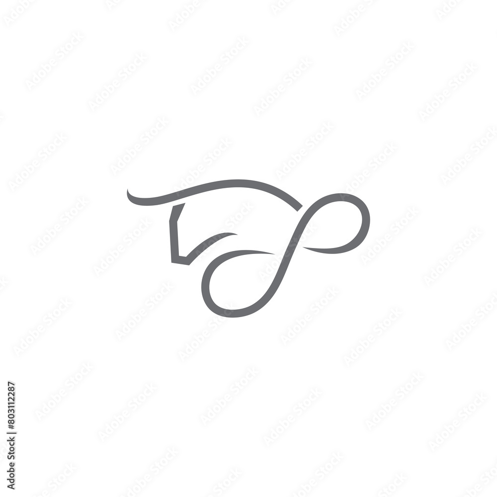 Creative Bull infinity logo design vector illustration Creative Bull infinity logo design vector illustration