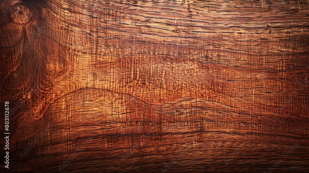 Obraz premium Timeless Elegance: Product Photography with Antique Merbau Wood Grain Background Texture and Stained Finish Wood Textures