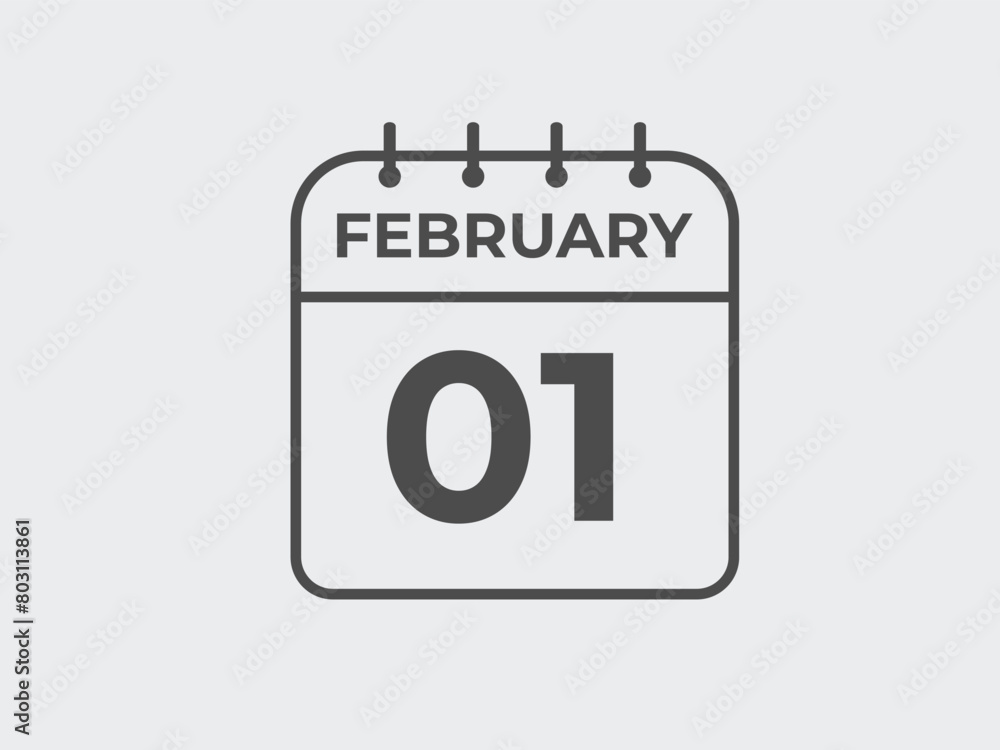 February 1 calendar reminder. 1 February daily calendar icon template. Calendar 1 February icon Design template. Vector illustration
February 1 calendar reminder. 1 February daily calendar icon template. Calendar 1 February icon Design template. Vector illustration