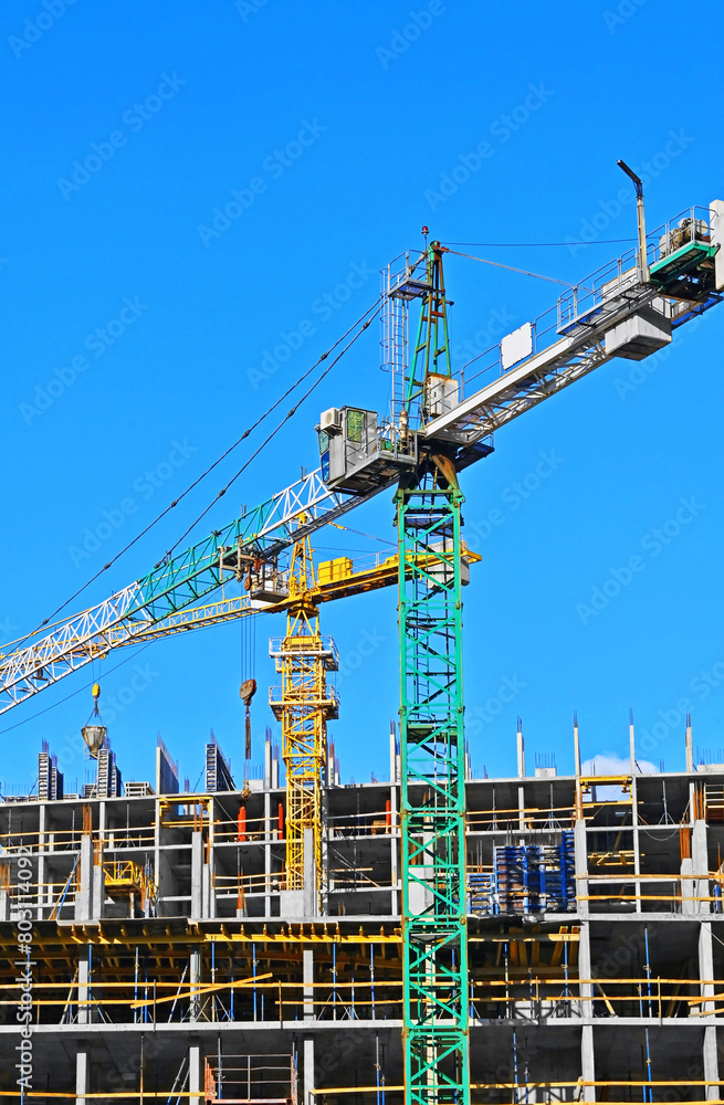 Construction site with framework Construction site with framework