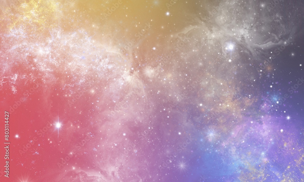 Fototapeta premium colorful abstract pastel stars and cloud galaxy patterned background, purple gradient background