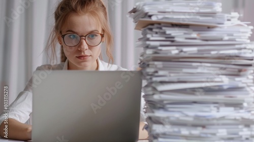 The Employee Surrounded by Paperwork