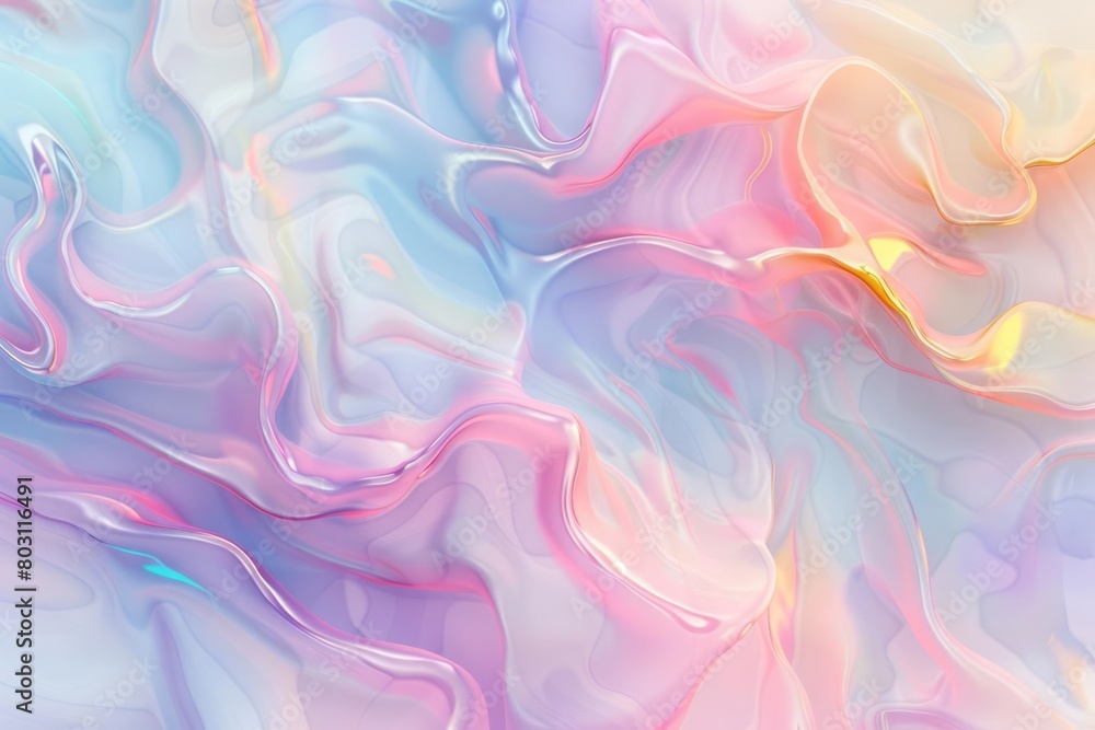 Topographic fluid glass light pastel colored digital background