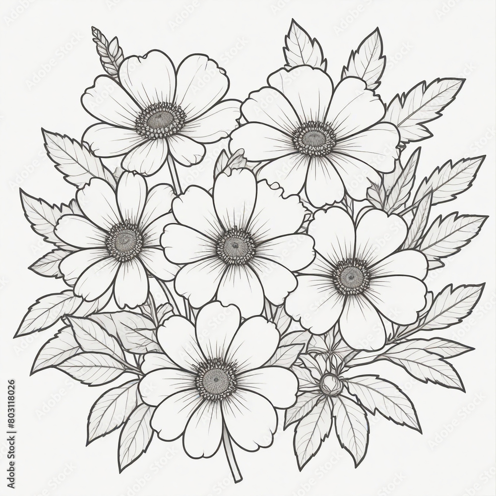 a drawing of flowers with the words