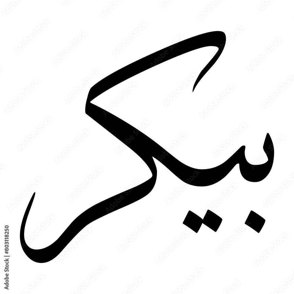Bikr Muslim Boy Name Sulus Font Arabic Calligraphy Bikr Muslim Boy Name Sulus Font Arabic Calligraphy