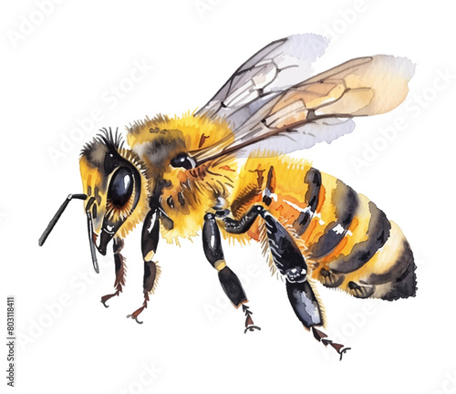 bee watercolor digital painting good quality
