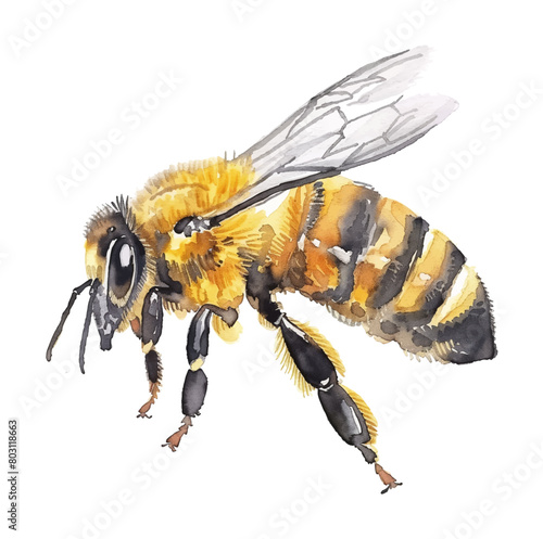 bee watercolor digital painting good quality