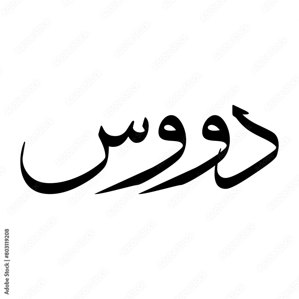 Dawouss Muslim Boy Name Sulus Font Arabic Calligraphy Dawouss Muslim Boy Name Sulus Font Arabic Calligraphy