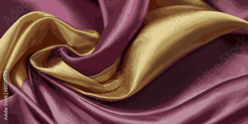 Colorful luxury silk fabric texture. Texture of silk or satin background.