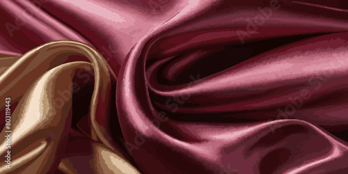 Colorful luxury silk fabric texture. Texture of silk or satin background.