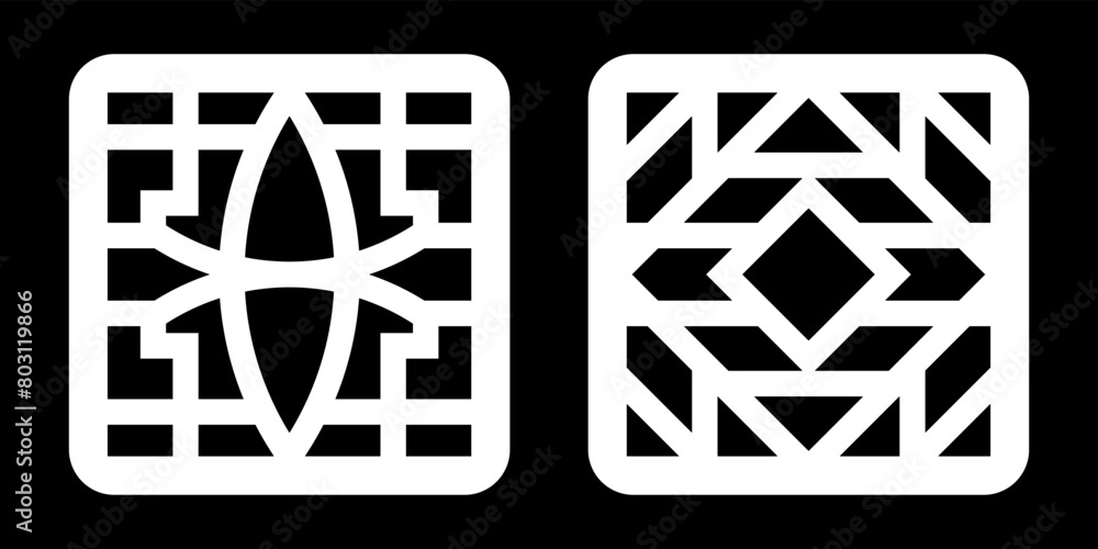 simple geometric pattern for decoration, background, panel, and CNC cutting