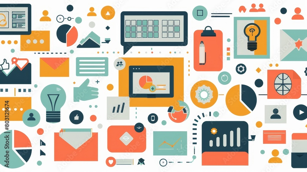 Minimalist Business Communication: Illustrations depicting minimalist business communication Minimalist Business Communication: Illustrations depicting minimalist business communication