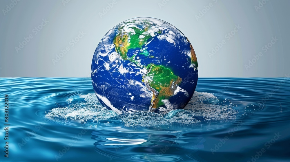Saving water and world environmental protection concept. Eearth, globe, ecology, nature, planet concepts created by ai Saving water and world environmental protection concept. Eearth, globe, ecology, nature, planet concepts created by ai