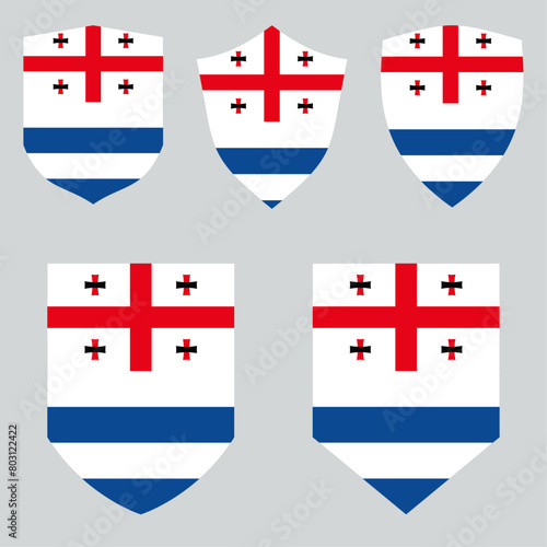 Adjara Flag Guard Shield Icon Vector
