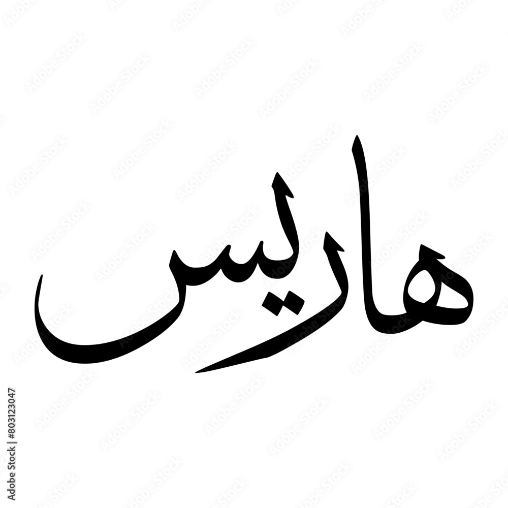 Haaris Muslim Boy Name Sulus Font Arabic Calligraphy Haaris Muslim Boy Name Sulus Font Arabic Calligraphy