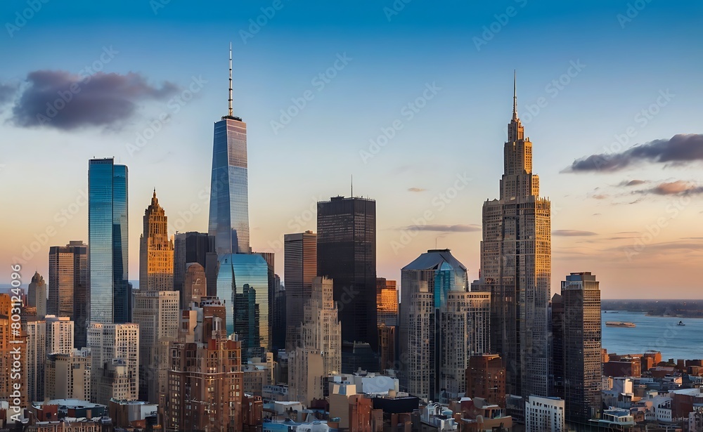 Naklejka premium city skyline