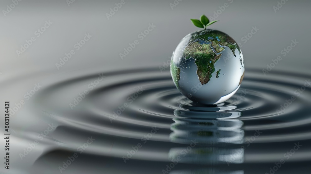 Saving water and world environmental protection concept. Eearth, created by ai Saving water and world environmental protection concept. Eearth, created by ai