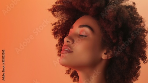 Empowering Fashion Portrait of a Young Black Woman, Stylish Afro Hairstyle