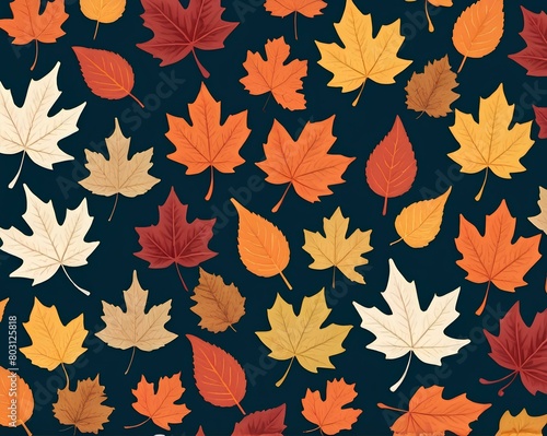 seamless pattern with leaves  seamless pattern with autumn leaves  seamless with flowers  seamless background with flowers  flower pattern