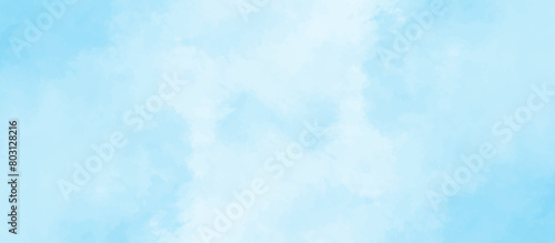 Blue sky with cloud .Beautiful blue sky with white clouds .bright cloud cover in the sun calm clear winter air background .gradient light white background.	