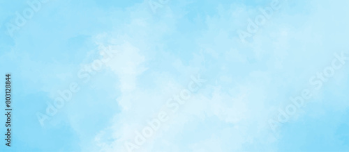 Blue sky with cloud .Beautiful blue sky with white clouds .bright cloud cover in the sun calm clear winter air background .gradient light white background. 